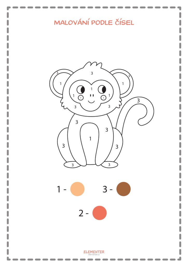Náhled pracovního listu Malování podle čísel – Malování podle čísel, Pracovní list 8 – Elementer